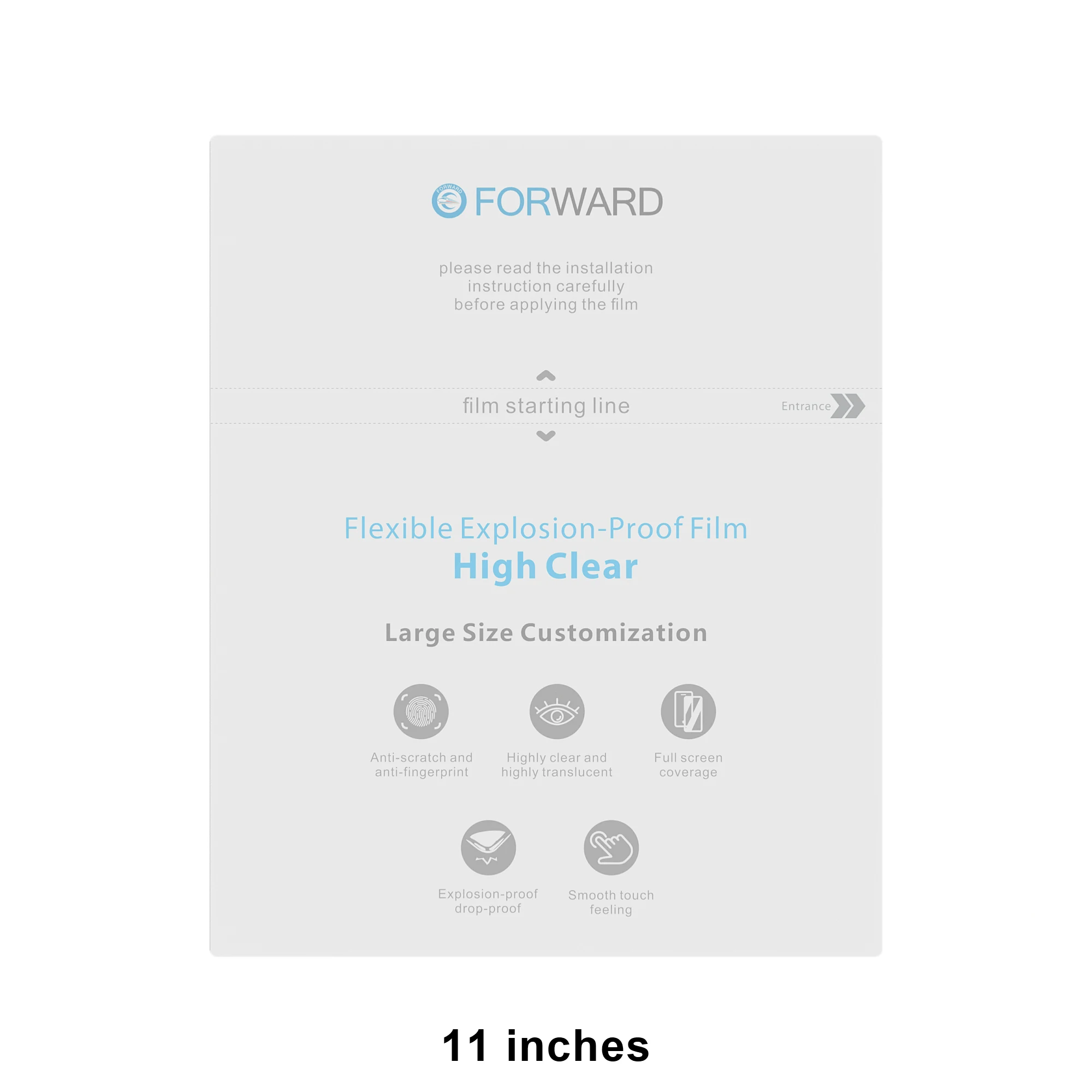  FORWARD 16-inches Big Flexible Explosion-Proof Screen Protector Film For Protecting ipad Huawei MI Samsung