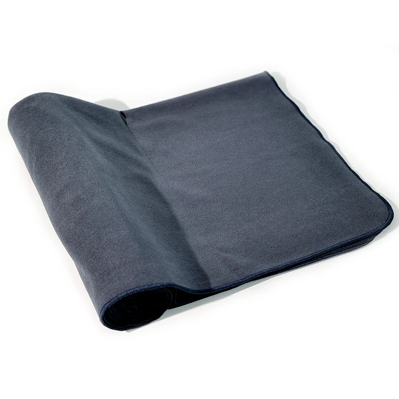 Hot Selling Thickened Absorbent Silicone Bottom Non-Slip Eco-Friendly Yoga Portable Square knitting 320gsm yoga towel