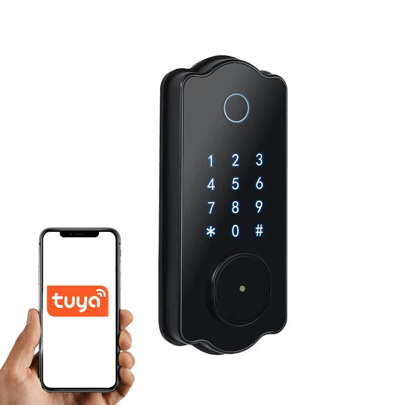 CAMAKT 2022 New Electronic Smart Door Lock TTlock TUYA APP Digital Password Fingerprint Front Door Lock