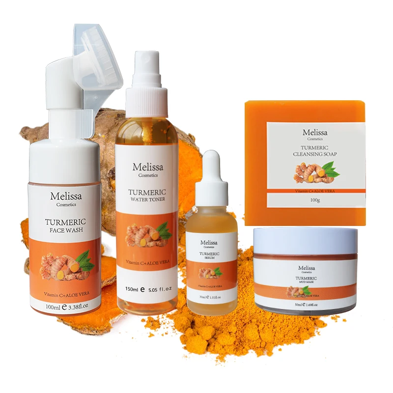 tumeric caramel glow korean organic facial set skin care for sensitive skin