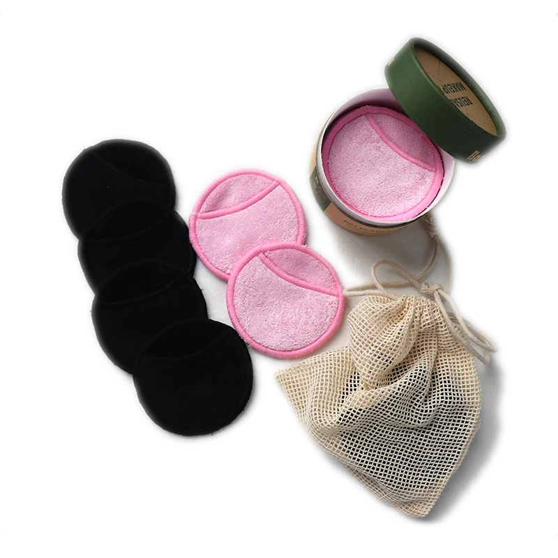 Waste Cotton Rounds Washable Bamboo Reusable Cotton Pads Face Makeup Remover Pads
