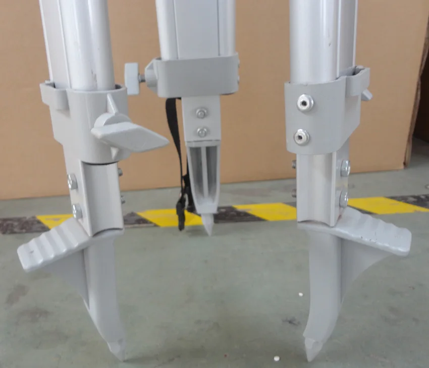 light duty flat head aluminum surveying tripod