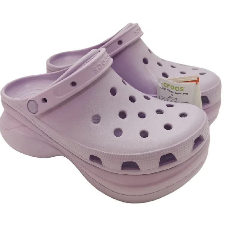
Amazon popular Chinese factory price durable classic design heighten plus size summer women platform slippers sandals clog croc 