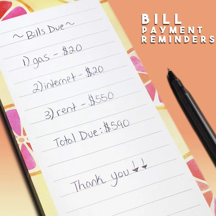 Wholesale colorful fruit design 60 sheets 3.5 x 9 inches to do list magnetic creative memo pad for fridge