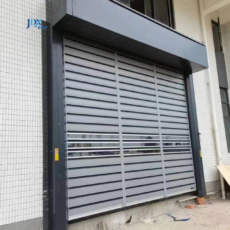 Factory Industry Automatic Aluminum Alloy Panel Steel Rolling Up Hard Shutter High Speed Hard Panel Door