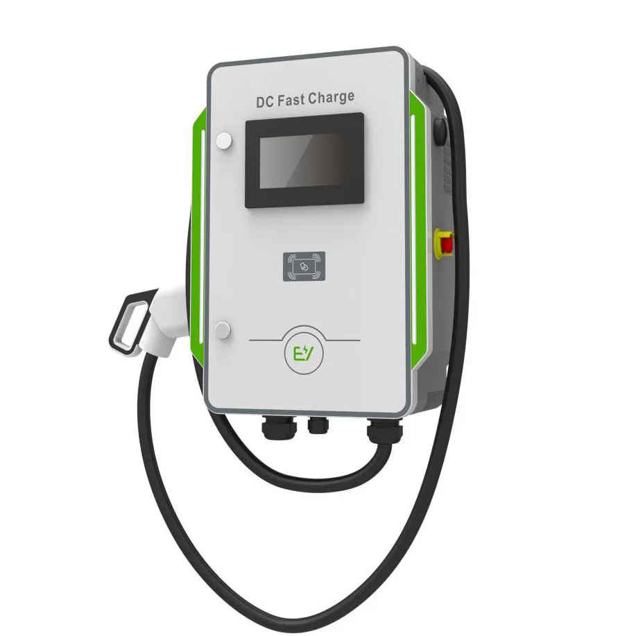 Wall mounted 30Kw single gun EV charger CCS combo2 home wallbox ev car charger type2 CCS combo1 CHAdeMO GBT OCPP DC charger