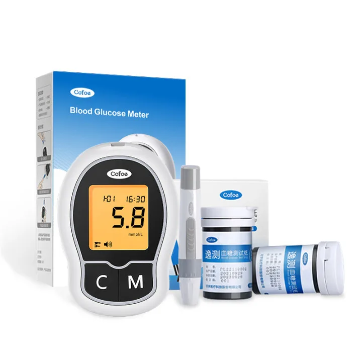 Cofoe Type C Charging Glucometer Manufacturers, Blood Glucose Monitor With Strips, Glucometer For Hospital And Home