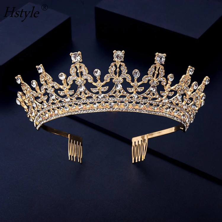 Queen Tiaras and Crown with Comb for Women Silver Crystal Headband Rhinestones Princess Hairpiece for Girls Wedding Gifts HS1458