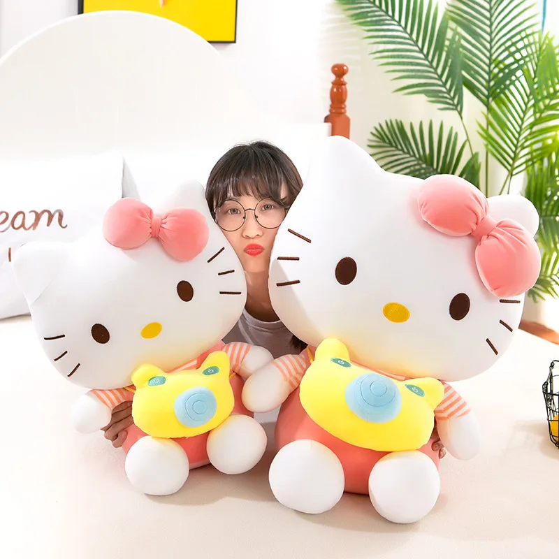 Sanrioed Anime Plush Toys Cartoon Kawaii Sanrioes Kitty My Melody Cinnamoroll Toys Home Decoration Dolls for Kids Birthday Gifts
