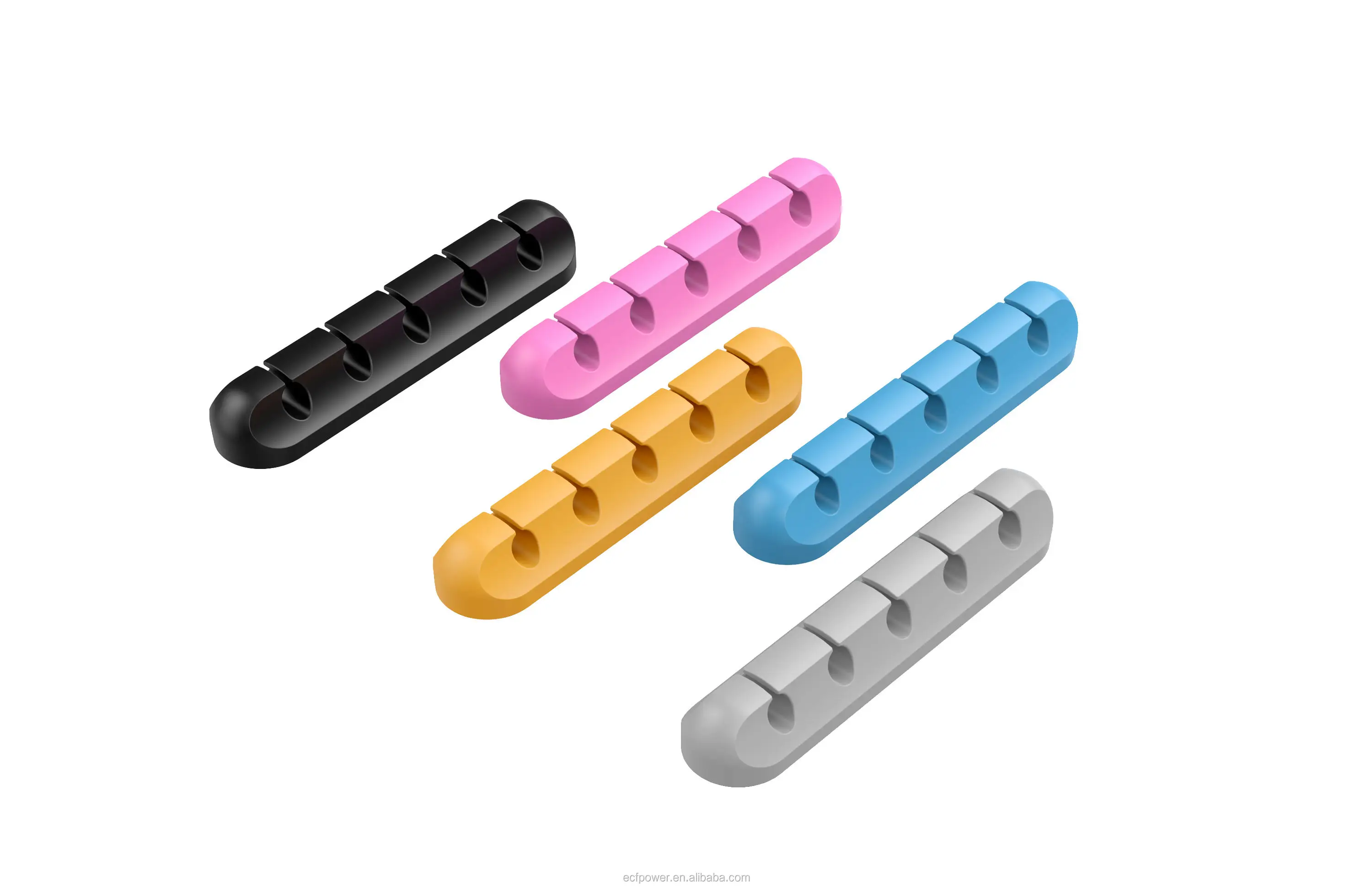 Data line storage 7 hole Silicone cable Holder Clip Earphone Cord Winder Tidy Desktop usb cable organizer