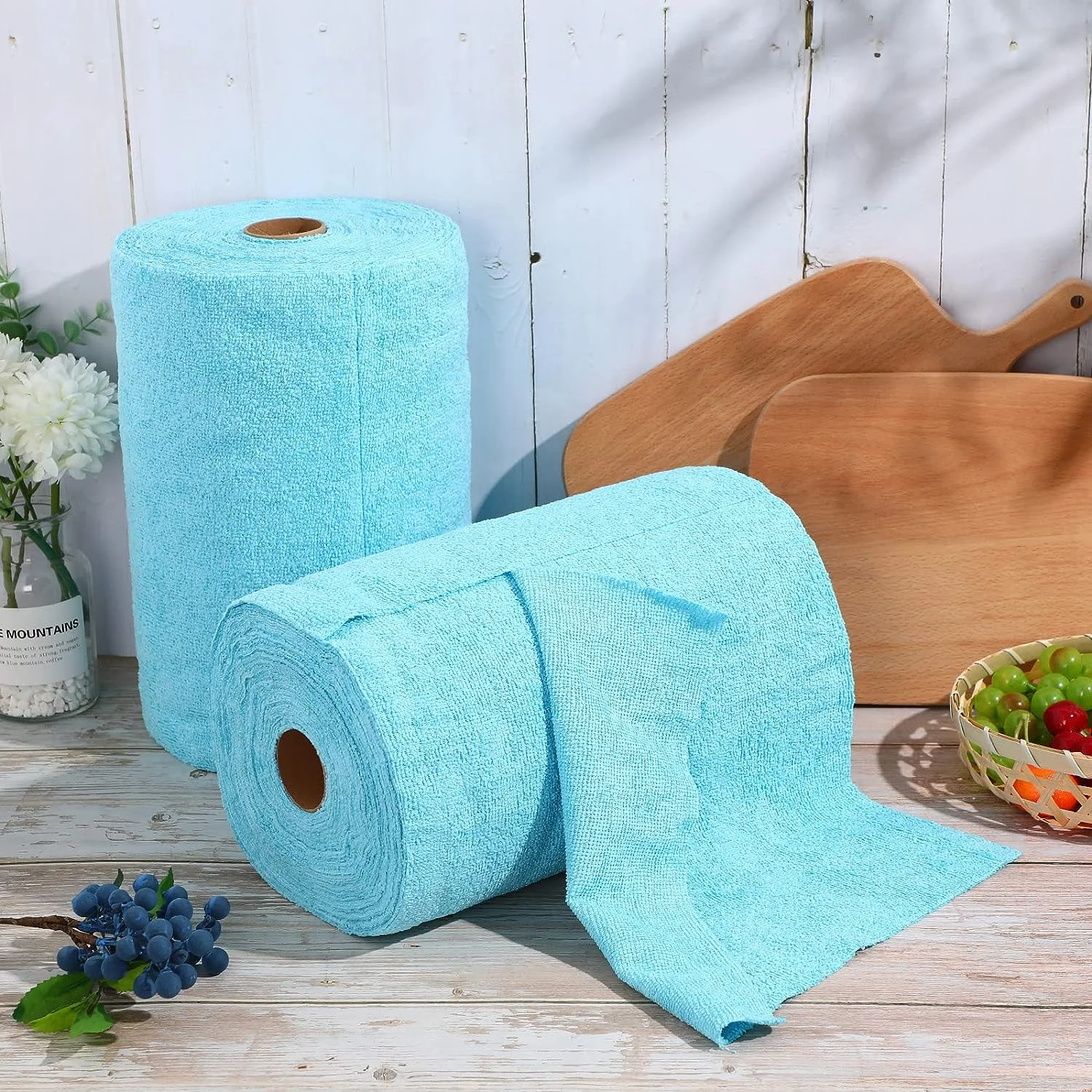 Customized Tear-away Roll 50/75/100 Pack Microfiber Cleaning Towels  30*30cm Reusable Washable cleaning car Rags