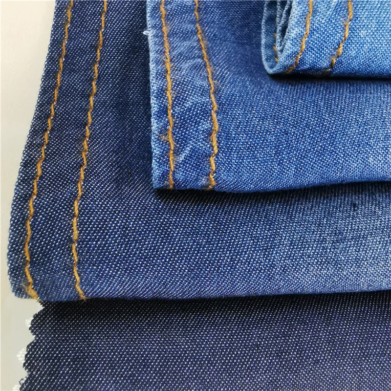 
Factory price wholesale 100%tencel lyocell 4.5oz twill tencel thin denim fabric for jeans and dress on sale 