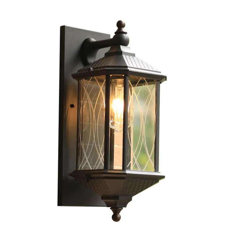 Outdoor new Portable vintage Garden Courtyard Villa storm wall lamp Solar Powered waterproof decorative led light