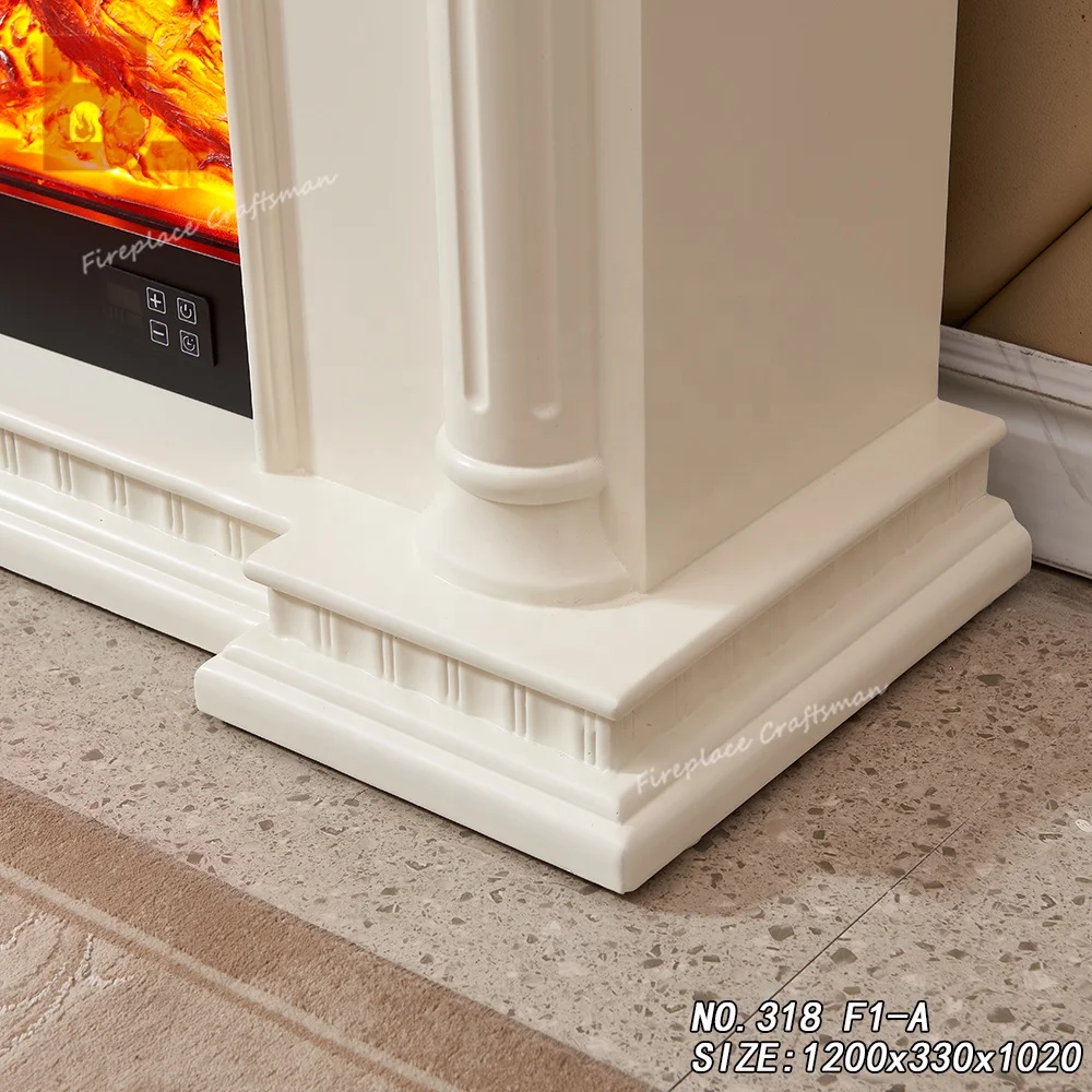 Modern hearth ventless gas electric corner fireplace surround for sale 318 F1-A