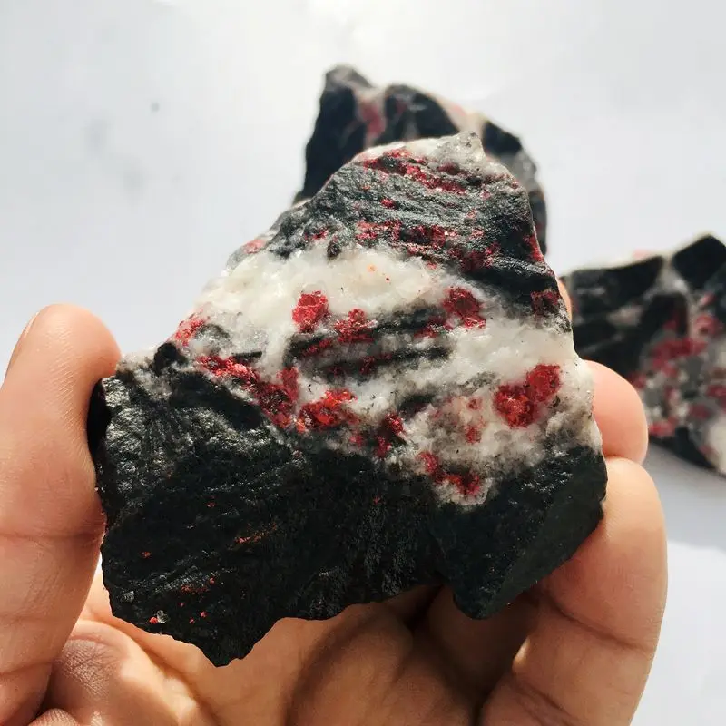 Wholesale natural Raw cinnabar mineral Stone Original specimen crystal stone for sale
