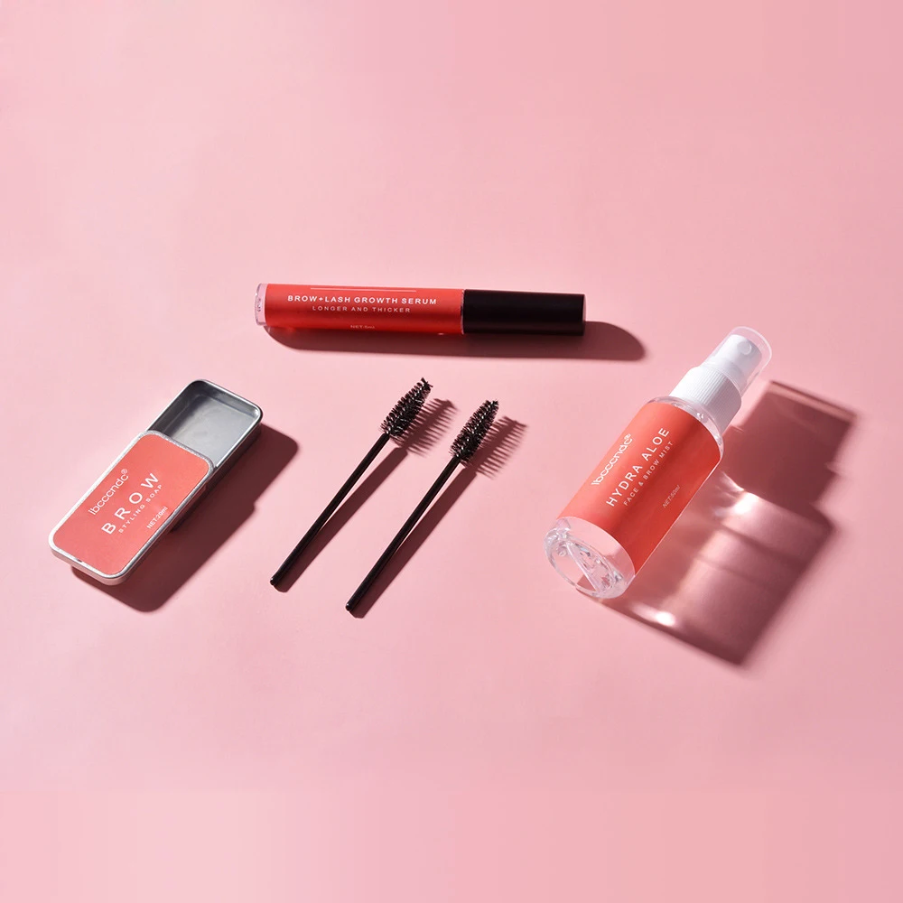 Waterproof 3D Styling Brow Care Soap Kit Aloe Water Spray Eyebrow Natural Makeup Brow & Lash Eyelash Growth Serum with Brush