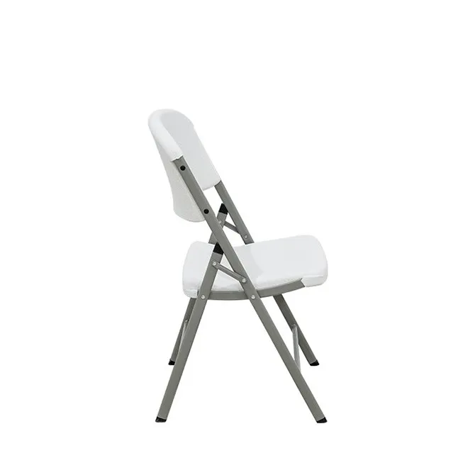 Factory direct portable folding chair wholesale white plastic folding chairs for dining