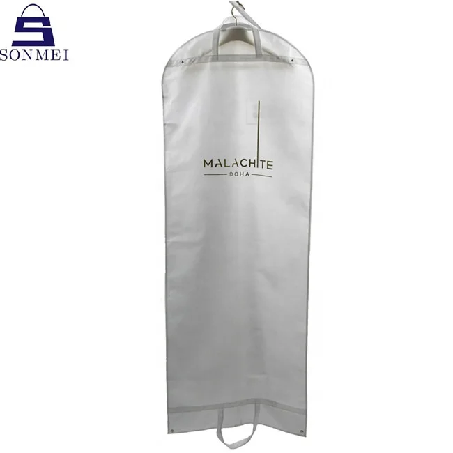 Luxury evening gown bag white dust bag bride wedding dress cover bag