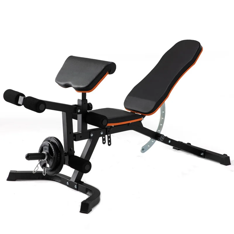 
Multi-functional dumbbell bench 4 in 1 home training bench with dumbbell bench, supine board, Roman chair and preacher curl 
