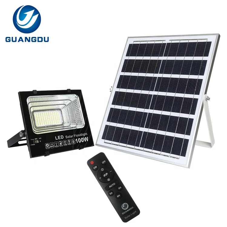 Garden Outdoor Waterproof Ip67 Energy Saving Warm White Aluminum 30 50 100 150 200 300 1000 Watt Led  Solar Flood Light
