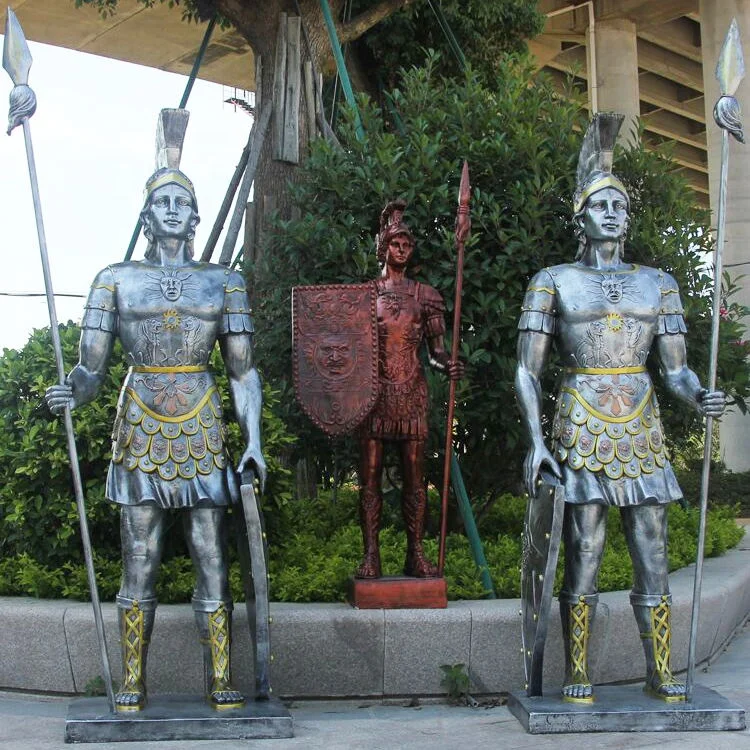 fiberglass roman soldier statue knight armour statues roman soldier medieval life size roman soldier statues