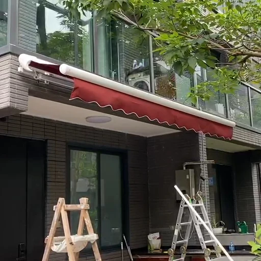 OEM large Outdoor Retractable caravan 270 Awning tent outdoor windows Canopy Full Cassette Motorized patio Awning