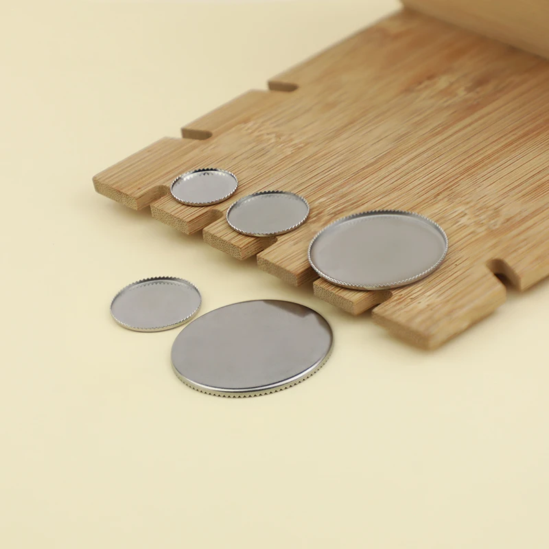 Manufacturers Wholesale Jewelry Accessories Round Earrings Brooch Accessories 316 Stainless Steel Gem plate