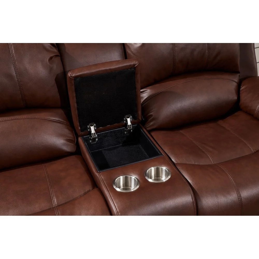 Hot selling modern leather 321 living room furniture recliner sofa match draw table with console