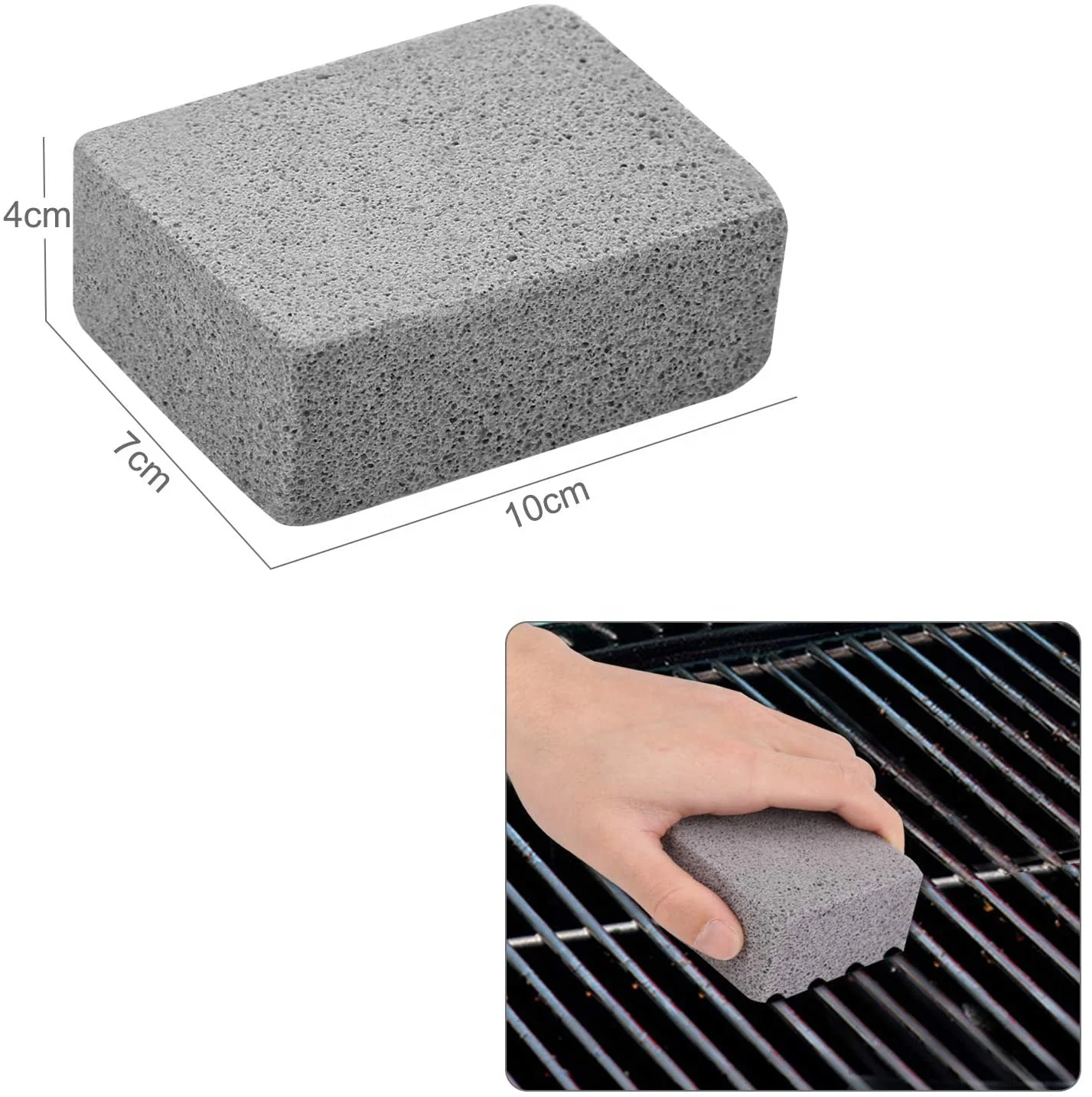 Durable Barbecue Support Grilling Net Cleaner Heat Resistant Oven Grill Mesh Cleaning Block Brick Bbq Grill Cleaning Stone Tools