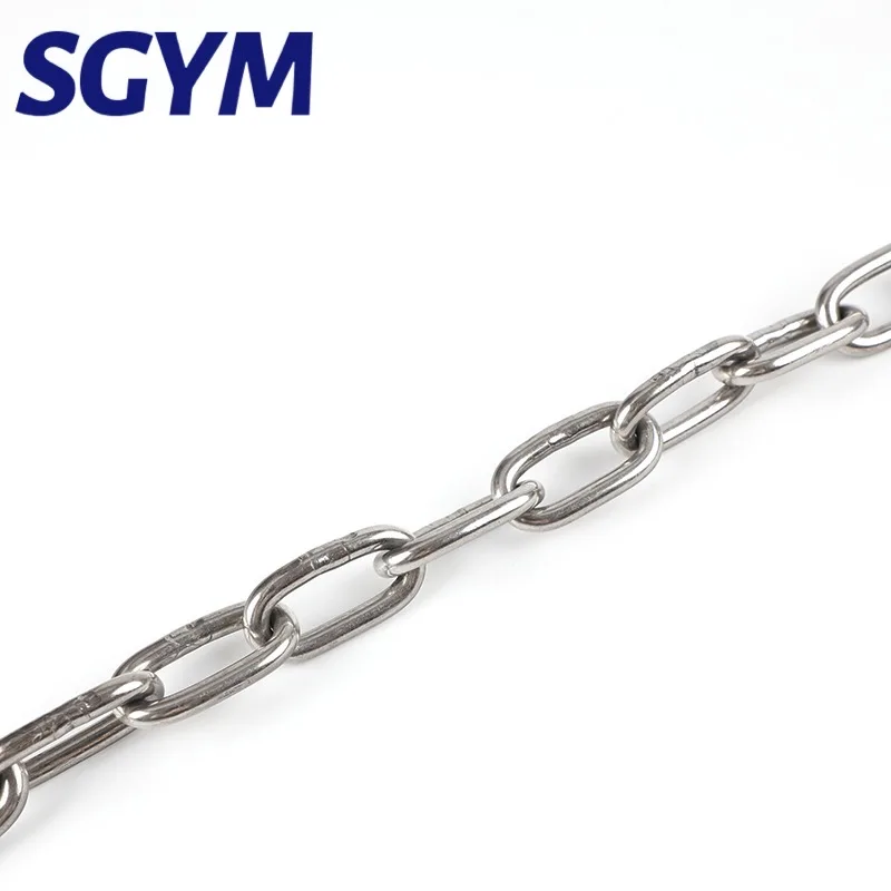 Heavy Duty 201/304/316 stainless steel Sailboat Yacht DIN766 Short Link Long Chain Link safe welded Chain link