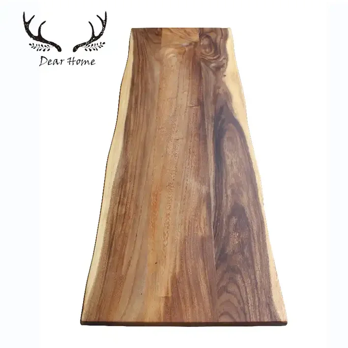 Solid Wood Countertop Living Room Furniture Natural Walnut Wood Coffee Table