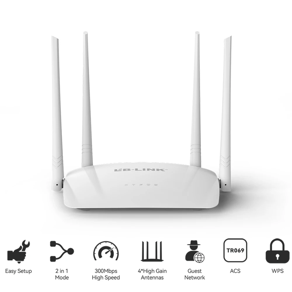 Lb-link 300mbps High Gain Smart Wireless Nap Client Router App Control Bl-wr450h Wireless Router Wifi Repeater Ap 4g Router