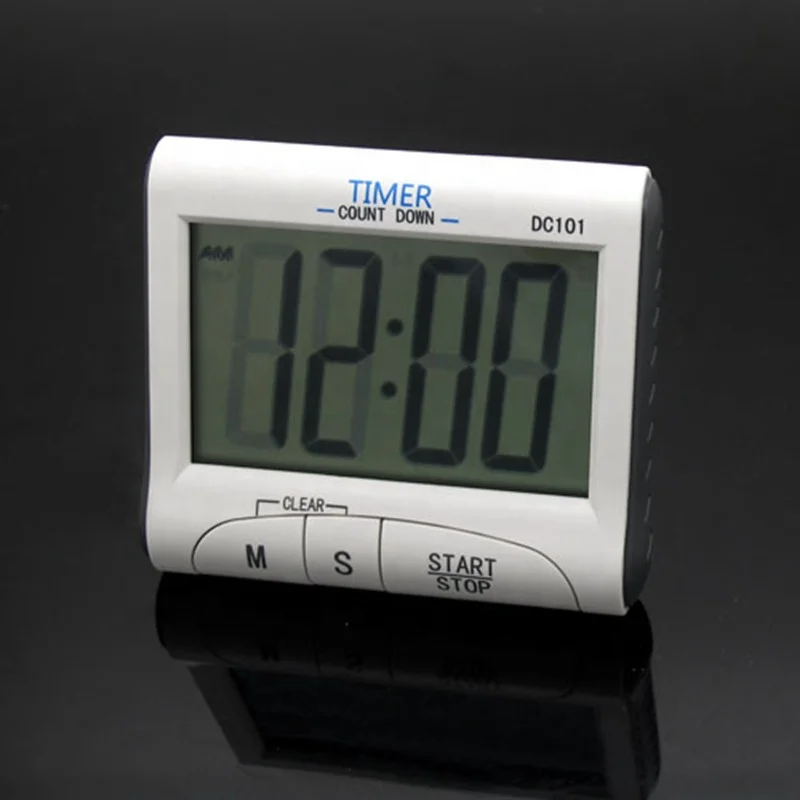 LCD Digital Kitchen Timer Countdown Cooking Timer Count Down Tools big display promotional gift custom logo dropshipping