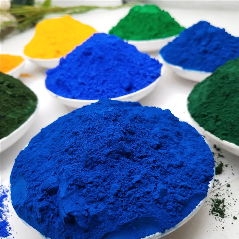 High temperature calcination resistant composite inorganic pigment Malachine blue pigment with good stability