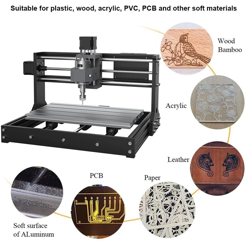 TWOTREES DIY CNC 3018 Pro Engraver Mini CNC Wood Router GRBL Control Wood router 3 Axis Laser engraving Machine and wood routers