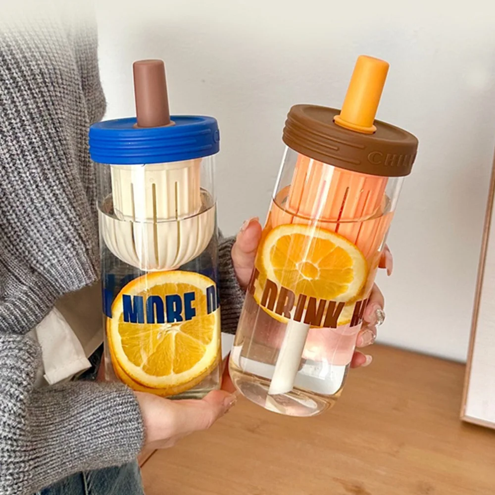 Новинка многоразовая креативная прозрачная стеклянная чашка для чая Boba силиконовая крышка кофейная кружка с крышками и соломой