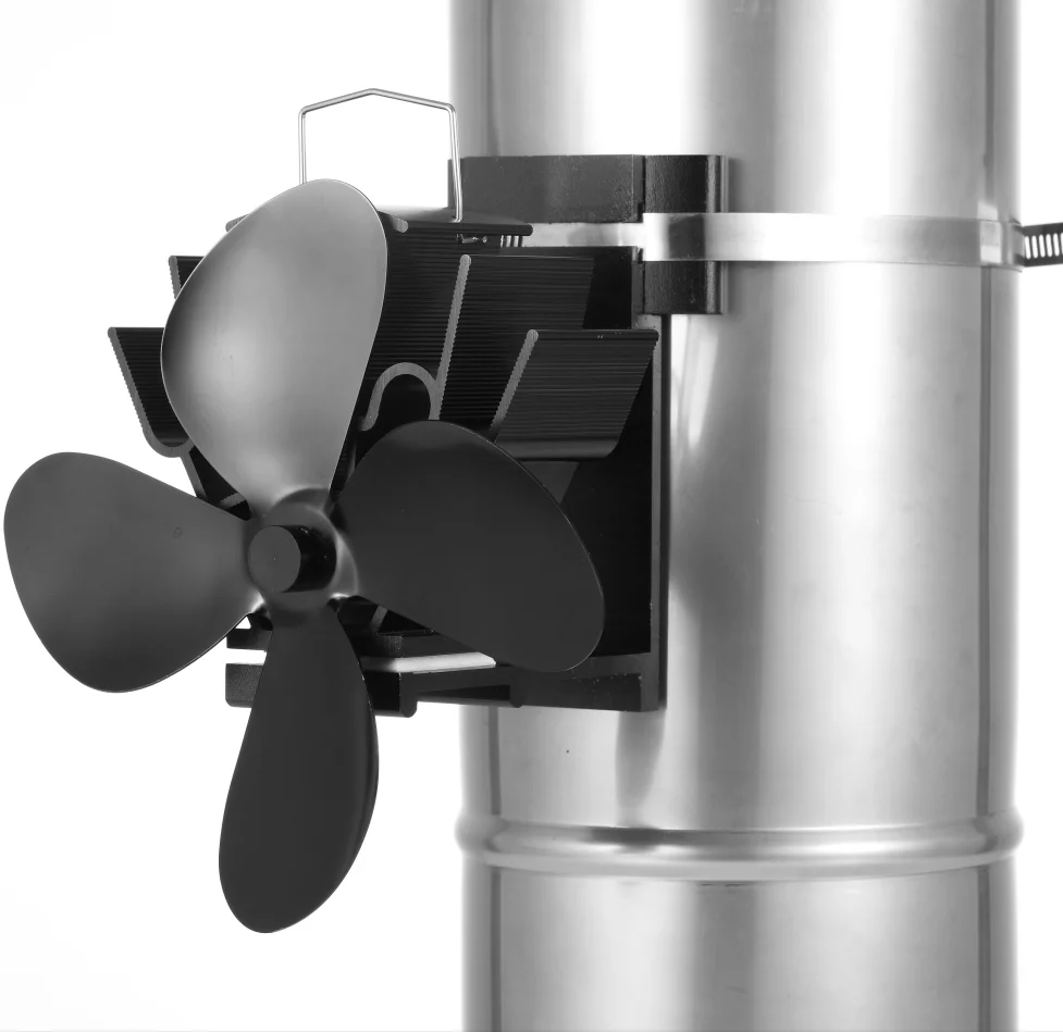 Liank Winter Heater Pellet Stove Chimney Flue Magnetic 4 Blades Ecofan Wood Fireplace Heat Powered Exhaust Stove Fan