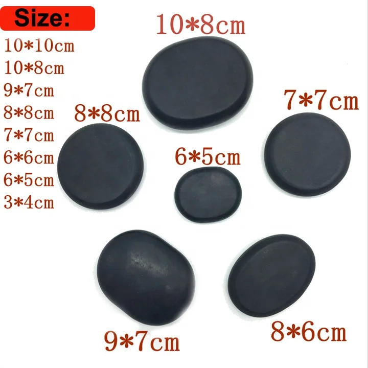 NAIL TALK  Low Price Wholesale Moon Shape Natural Black Basalt Spa Hot Stone Massage
