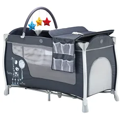 Baby Bed Adaptable to Splicing Bed Crib Pendulum Folding Cradle Removable Portable Newborn Cot Game Bassinet Bumper Nest