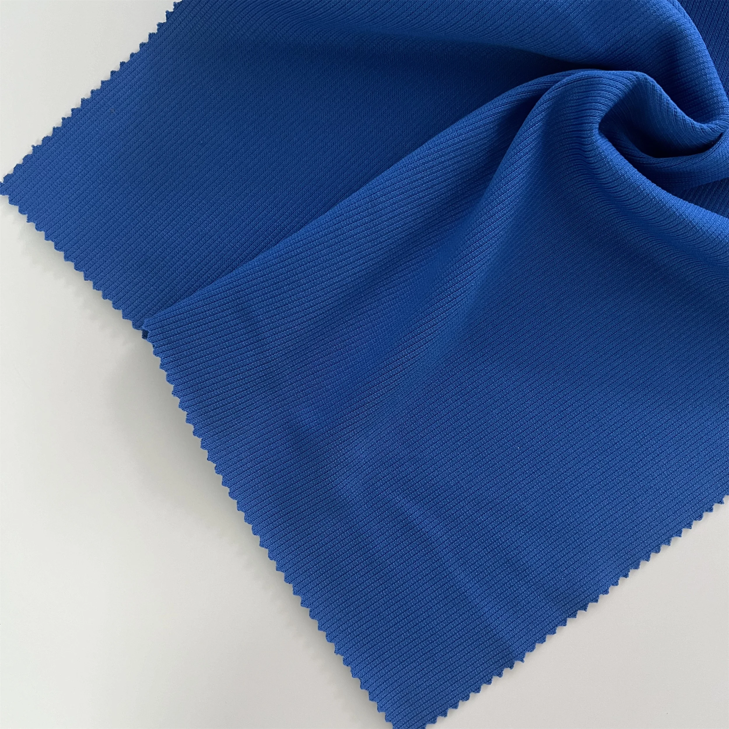 Factory supply Rib 95% Polyester 5% Spandex Stretch Plain Rib Knit Fabric For Seamless Cuff Hem