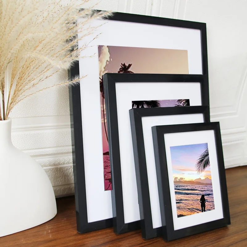 Wholesale A4 A3 4x6 5X7 6X8 8x10 11x14in Hanging/wall Mirror Plastic Frame Wedding Photo Mini Painting Frame Digital Printing