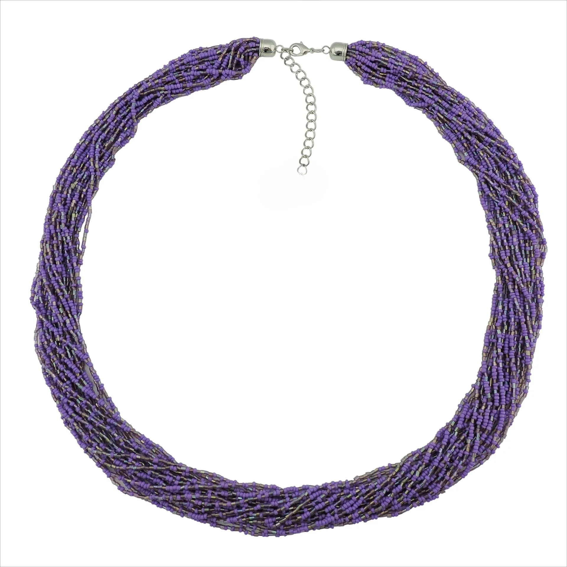 Hot Selling Multi-layer Seed Pearl Minimalist Beaded Necklace Versatile Handmade Beaded Sweater Chain