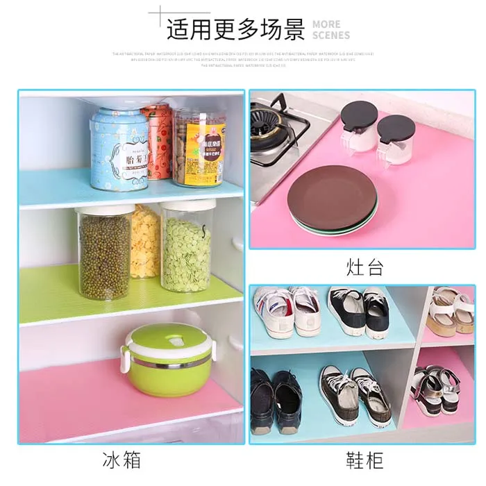 Easy to Cut Kitchen Cabinets Drawer Refrigerator EVA Shelf Liners Mats Roll