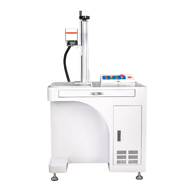 FOCUS 50w Raycus Fiber Laser Steel Marking Machine Cabinet Best Laser Engraver For Small Business