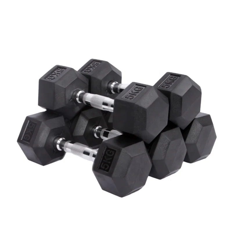 
Weight Lifting Rubber Coated Hammer Strength Hex Dumbbell 