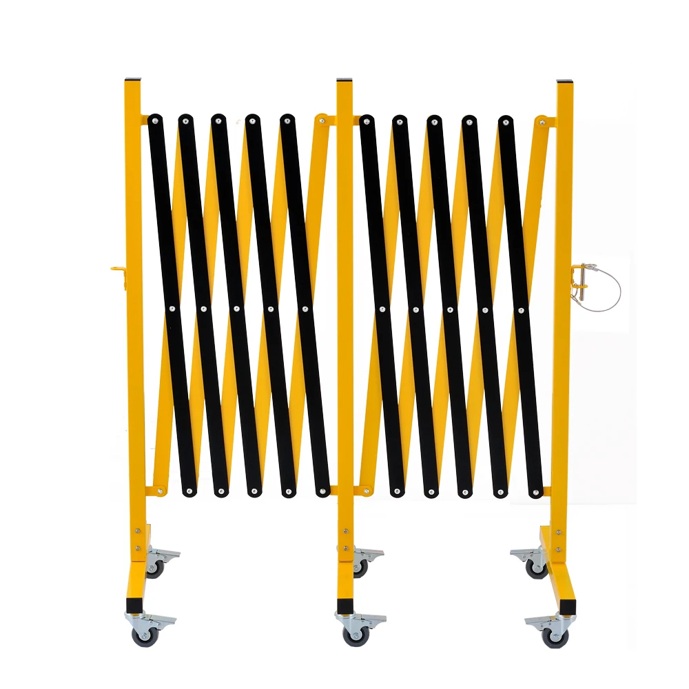 Adjustable Mobile Metal Expandable Security Barricade Crowd Control Road Safety Folding Accordion Gate Outdoor