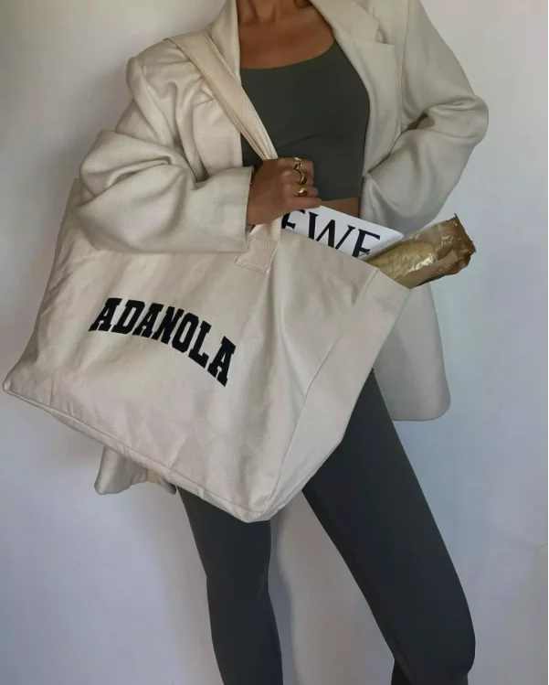 Custom Logo Oversize Giant Large Fashion Weekender Grocery Gift Shopping Cotton Canvas Tote Bag