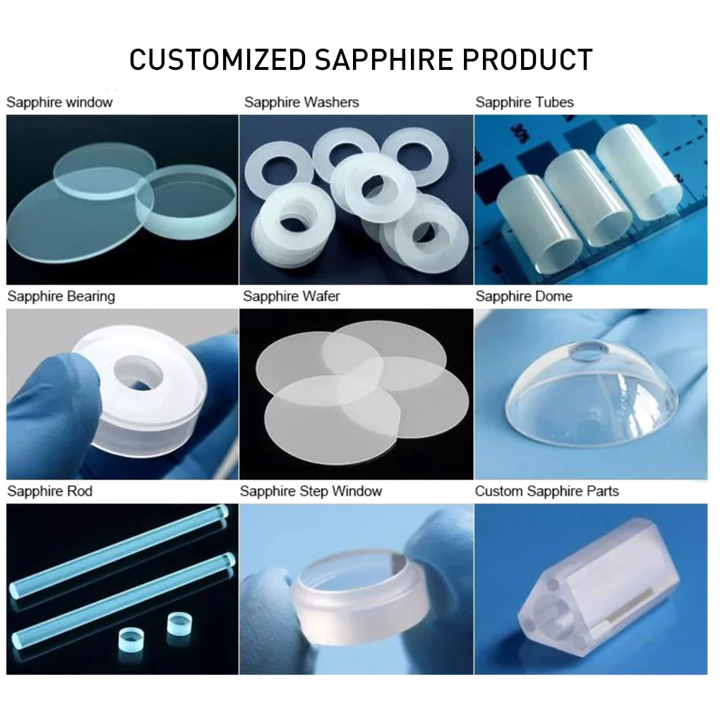 Синтетические сапфировые слитки, Кристальные растущие призматические купольные оптические термальные алюминиевые слитки, Кристальные призмы