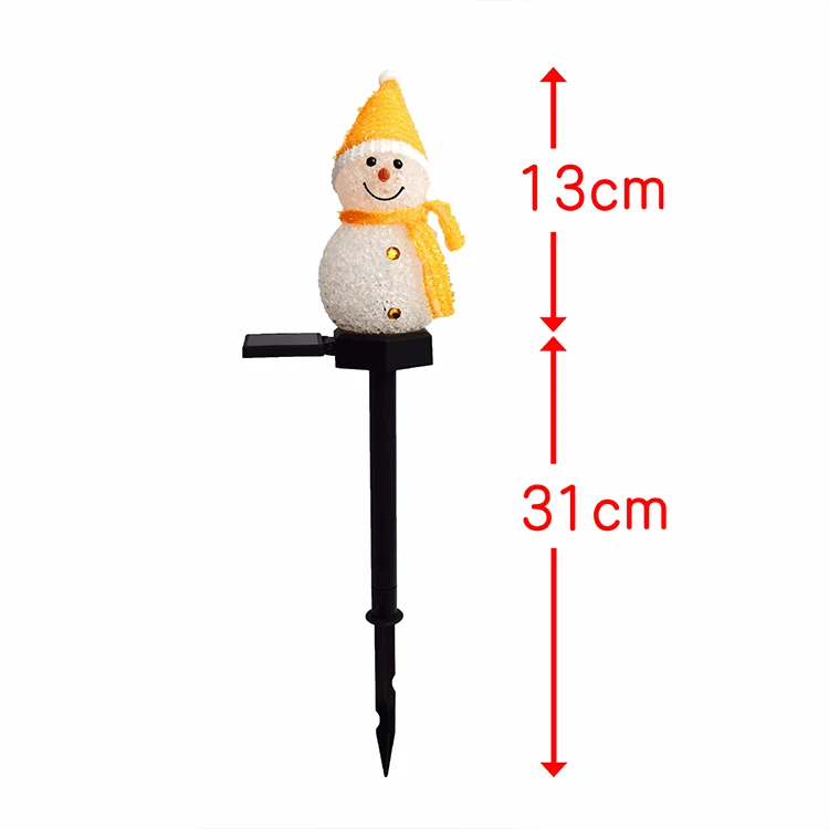 Solar Christmas Snowman Lights, Outdoor Decoration Solar Lights, Snowman Stanta Ornament Landscape Lights for Garden, Yard, Pati