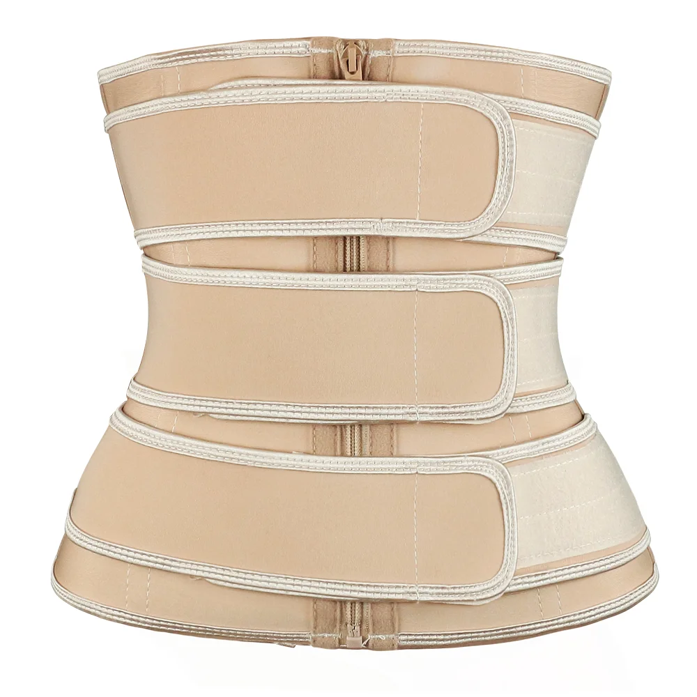 Women Trend 3 Belt Wholesale Latex Waist Trainer Best Zipper Corset